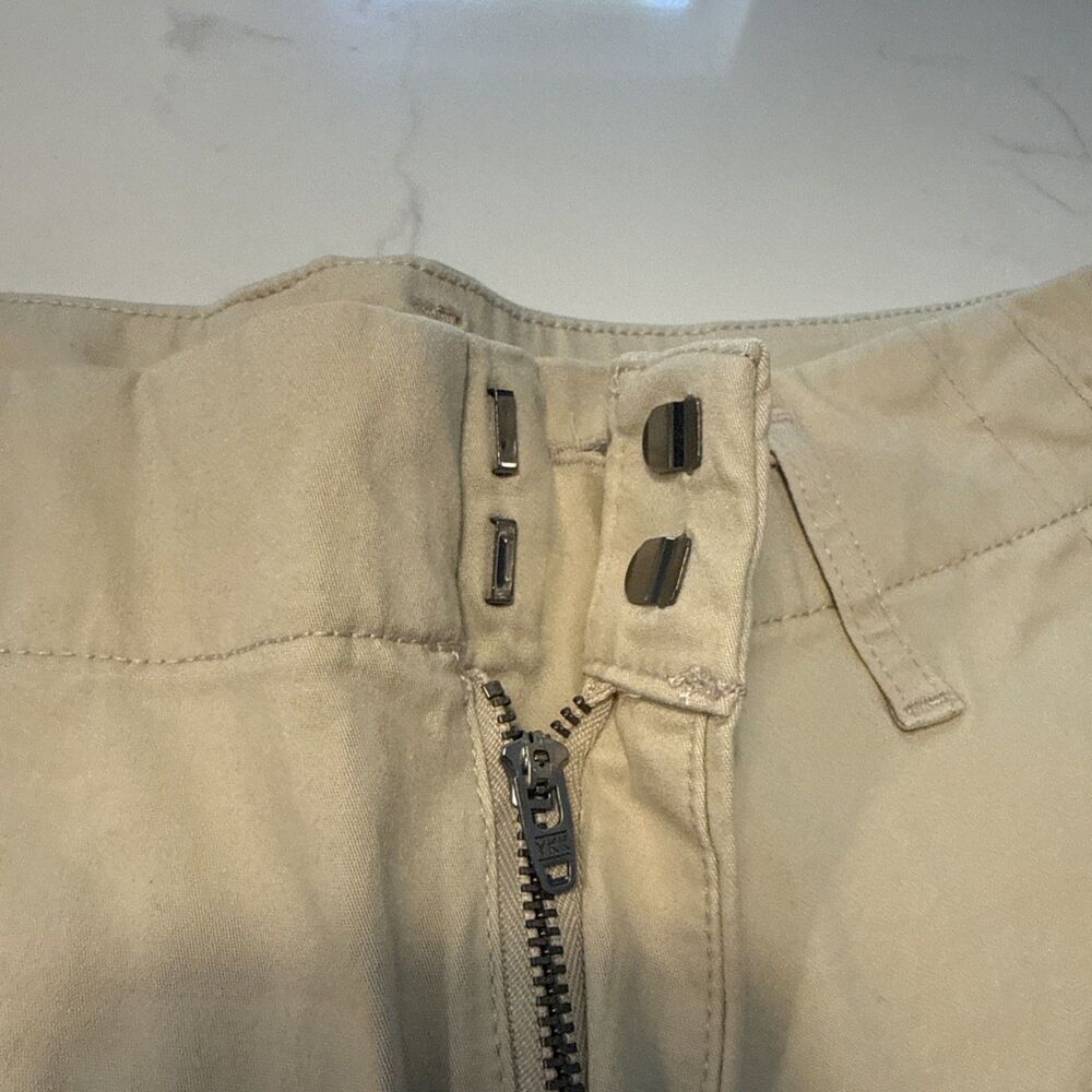 NWT Womens Tan Shorts Size 4 Stretch Dressy Summer Hook Closure A New Day - Picture 4 of 7